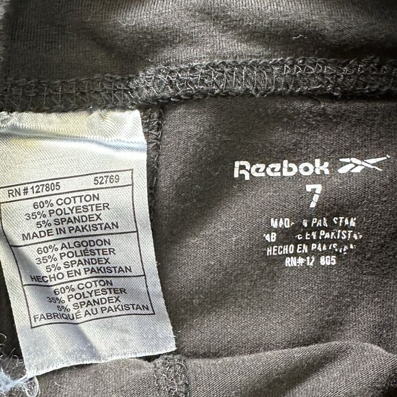 Reebok Shirt and Leggings 2 Piece Set Girls Sz 7 Gray Black Pink Blue - Picture 13 of 13